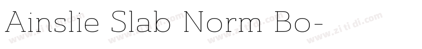 Ainslie Slab Norm Bo字体转换
